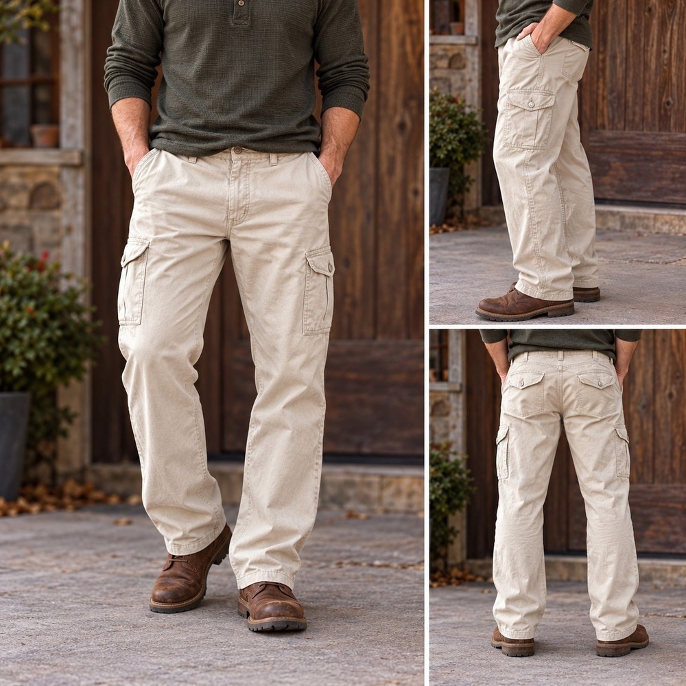 Vintage RedHead Flannel Lined Khaki Canvas Pants 36x30 Utlity Workwear